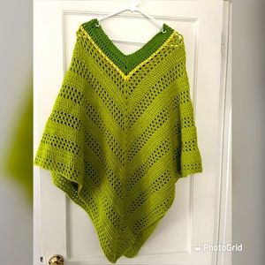 Handmade knit poncho